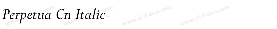 Perpetua Cn Italic字体转换